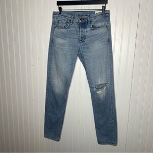 Rag & Bone Fit 2 Slim Jamie with Holes Distressed Jeans Size 32